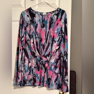 Sew In Love Abstract Print Women's Top
